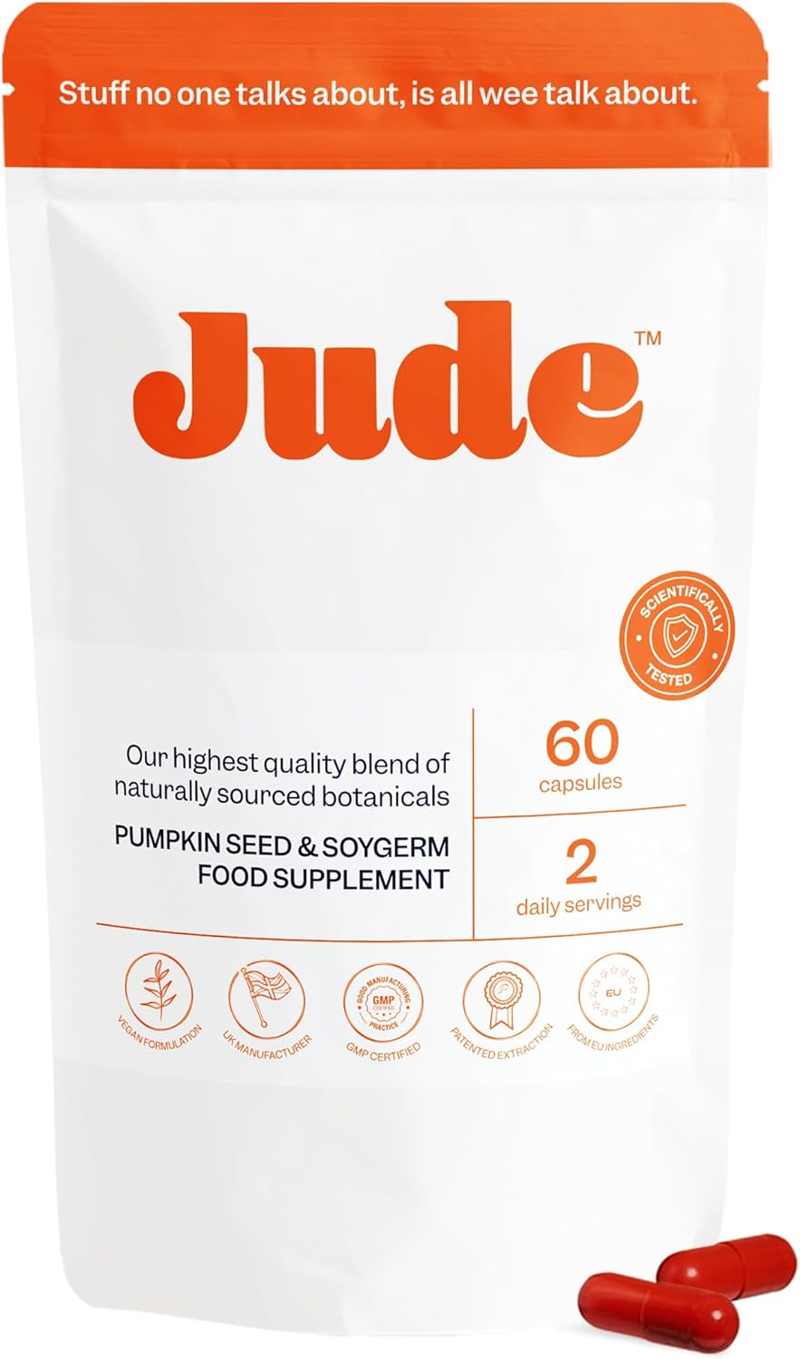 Jude Bladder Control Tablets – Reduce Urgency & Night-Time Bathroom Trips